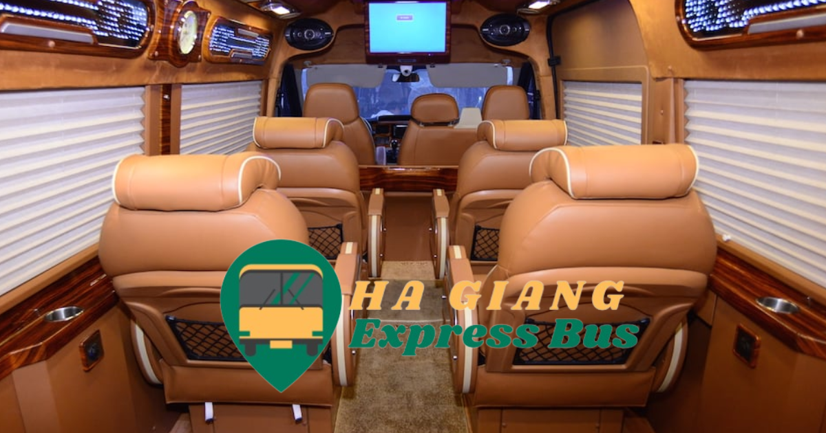 A luxurious limousine bus traveling from Hanoi to Bac Kan