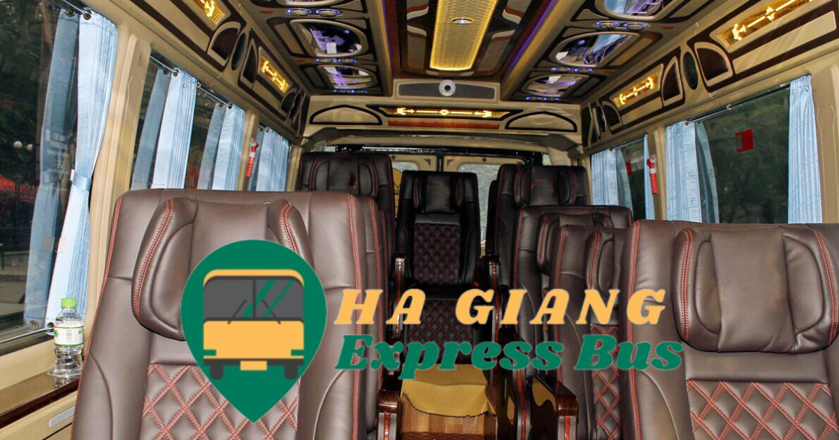 Luxurious limousine bus interior, Ha Giang to Hanoi route